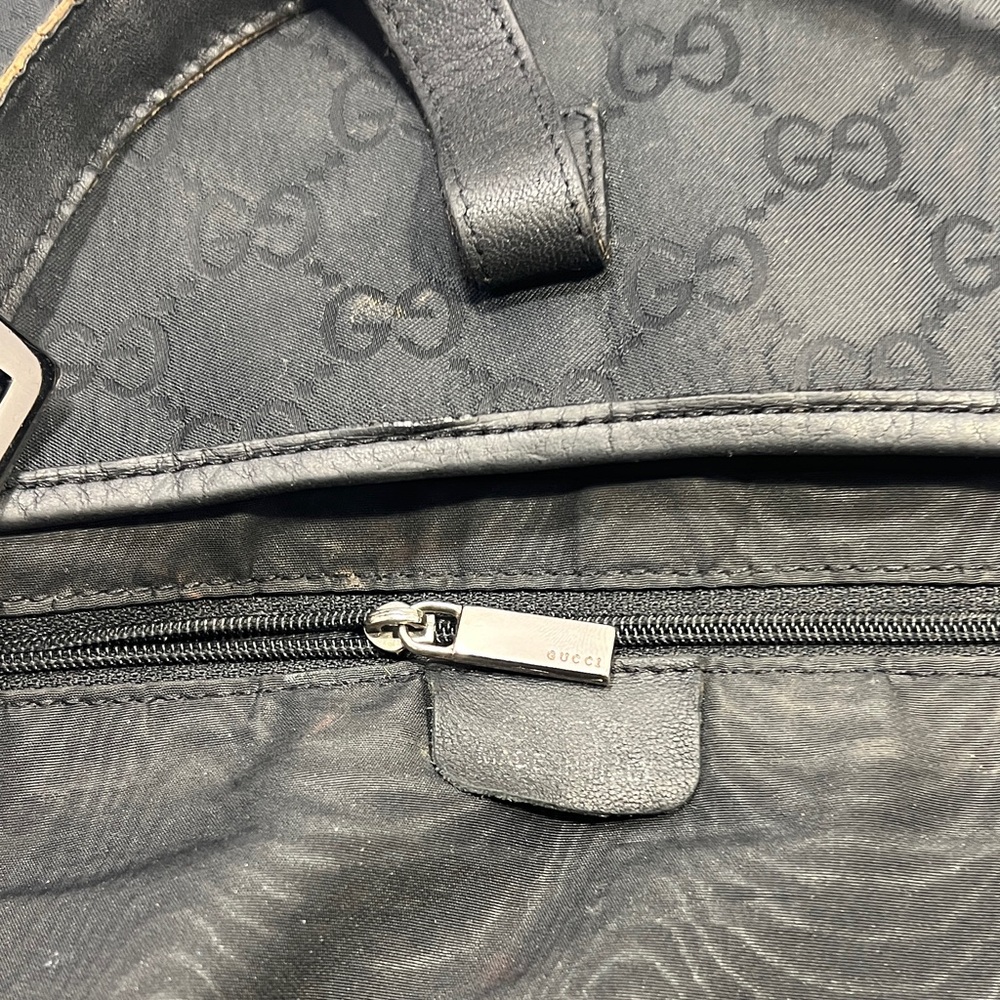Gucci Black Jackie Messenger Bag with Green and Red Stripe - Picture 11 of 11